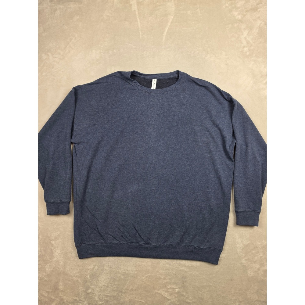 Athleta Balance Pullover Sweatshirt Womens XLT Blue Tencel Blend Crewneck 632058